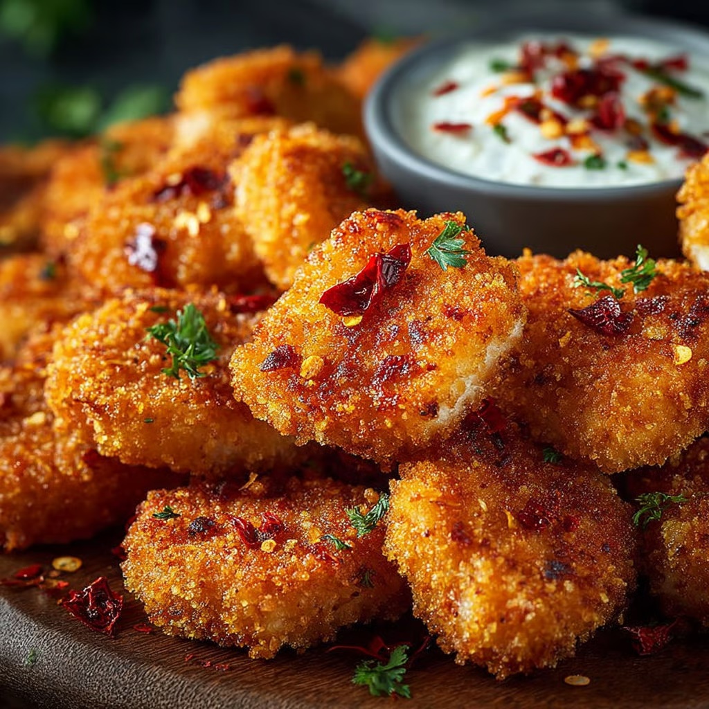 Nuggets Maison Épicés au Poulet : Croustillants et Pleins de Caractère